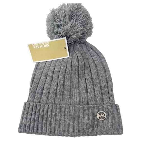 MICHAEL Michael Kors Accessories - Michael Kors Ribbed Knit Pom Pom Beanie- NWT